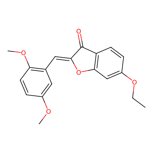 (Z)-2-(2,5-dimethoxybenzylidene)-6-ethoxybenzofuran-3(2H)-one structure