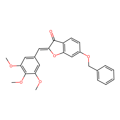 (Z)-6-(benzyloxy)-2-(3,4,5-trimethoxybenzylidene)benzofuran-3(2H)-one structure