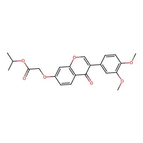 Methylethyl 2-[3-(3,4-dimethoxyphenyl)-4-oxochromen-7-yloxy]acetate structure