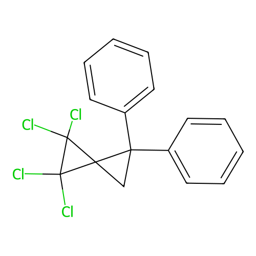 1,1,2,2-Tetrachloro-4,4-diphenylspiro[2.2]pentane structure
