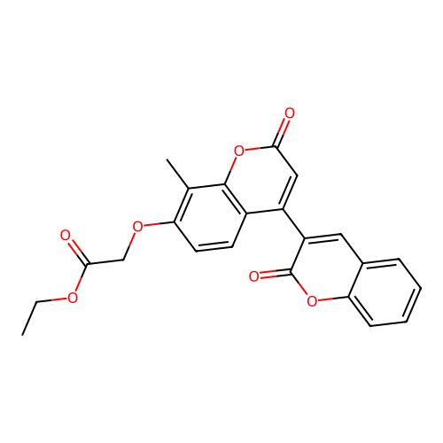 ethyl [(8'-methyl-2,2'-dioxo-2H,2'H-3,4'-bichromen-7'-yl)oxy]acetate structure