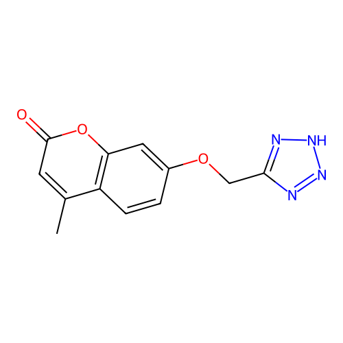 4-methyl-7-(1H-tetrazol-5-ylmethoxy)-2H-chromen-2-one structure