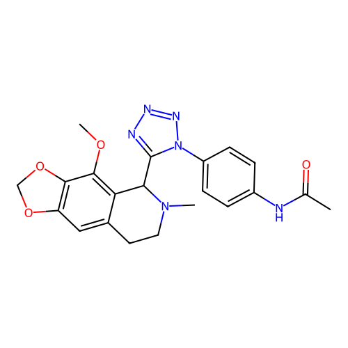 N-(4-(5-(4-methoxy-6-methyl-5,6,7,8-tetrahydro-[1,3]dioxolo[4,5-g]isoquinolin-5-yl)-1H-tetrazol-1-yl)phenyl)acetamide structure