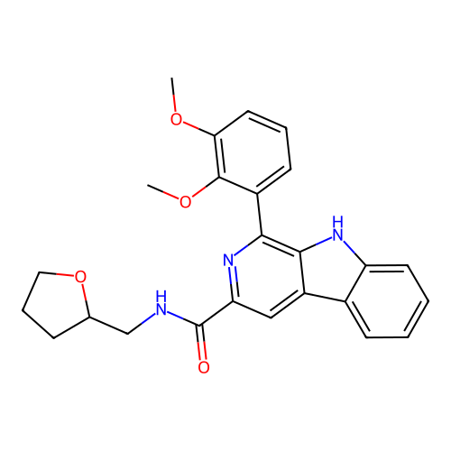 1-(2,3-dimethoxyphenyl)-N-(oxolan-2-ylmethyl)-9H-pyrido[3,4-b]indole-3-carboxamide structure