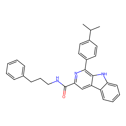 1-(4-Isopropylphenyl)-N-(3-phenylpropyl)-9H-pyrido[3,4-B]indole-3-carboxamide structure