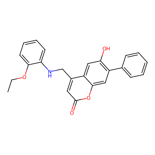 4-(((2-Ethoxyphenyl)amino)methyl)-6-hydroxy-7-phenyl-2H-chromen-2-one structure