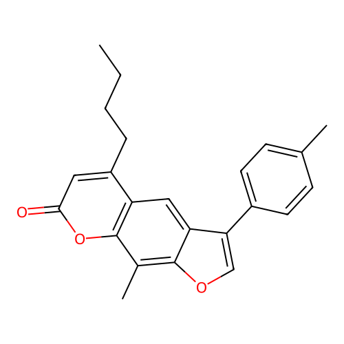 5-butyl-9-methyl-3-(4-methylphenyl)-7H-furo[3,2-g]chromen-7-one structure