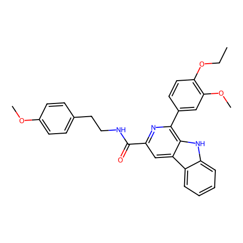 1-(4-ethoxy-3-methoxyphenyl)-N-(4-methoxyphenethyl)-9H-pyrido[3,4-b]indole-3-carboxamide structure