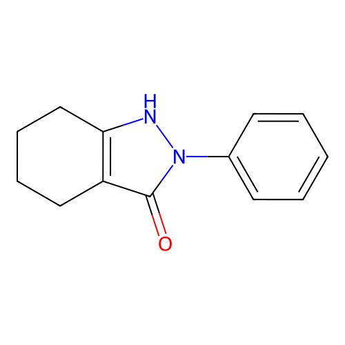 2-Phenyl-1,2,4,5,6,7-hexahydro-indazol-3-one structure