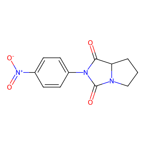 2-(4-Nitrophenyl)tetrahydro-1H-pyrrolo[1,2-c]imidazole-1,3(2H)-dione structure