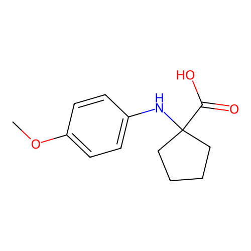 1-[(4-Methoxyphenyl)amino]cyclopentanecarboxylic acid structure
