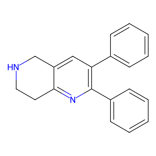 2,3-Diphenyl-5,6,7,8-tetrahydro-1,6-naphthyridine structure