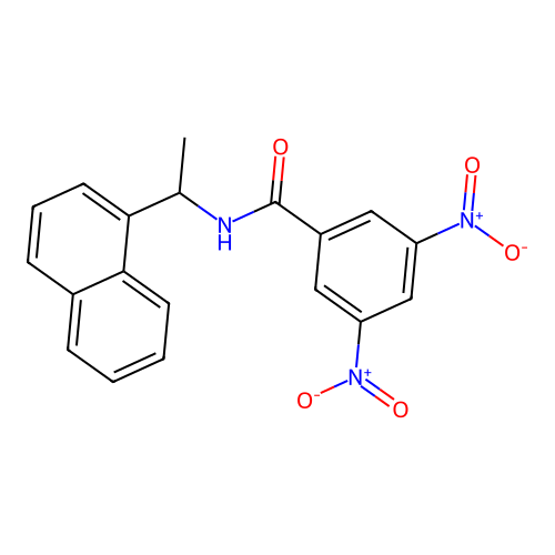 N-(3,5-dinitrobenzoyl)-1-(1-naphtylethyl)amine structure