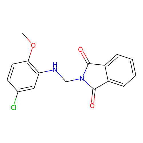 2-(((5-Chloro-2-methoxyphenyl)amino)methyl)isoindoline-1,3-dione structure