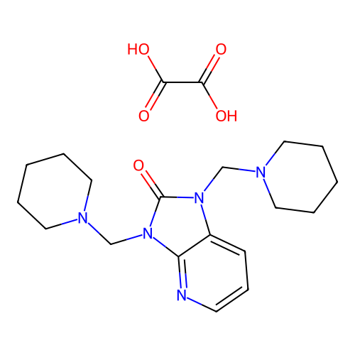 1,3-Bis(piperidinomethyl)-2-oxoimidazo(4,5-b)pyridine oxalate structure