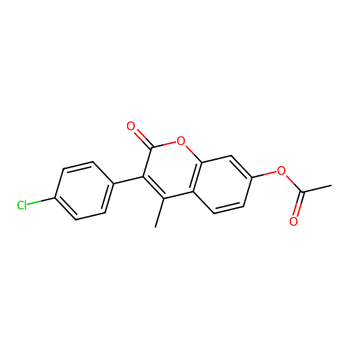 3-(4-chlorophenyl)-4-methyl-2-oxo-2H-chromen-7-yl acetate structure