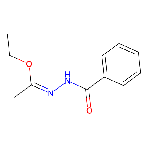 ethyl N-benzoylethanehydrazonate structure