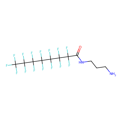 N-(3-aminopropyl)-2,2,3,3,4,4,5,5,6,6,7,7,8,8,8-pentadecafluorooctanamide structure