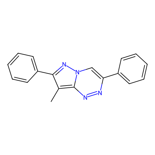 8-Methyl-3,7-diphenylpyrazolo[5,1-c][1,2,4]triazine structure