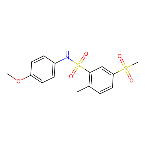 N-(4-methoxyphenyl)-2-methyl-5-(methylsulfonyl)benzenesulfonamide structure