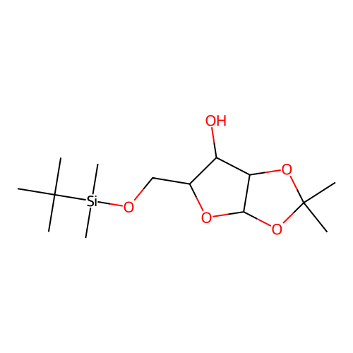 .alpha.-D-Xylofuranose, 1,2-O-isopropylidene-5-(t-butyldimethylsilyl)- structure