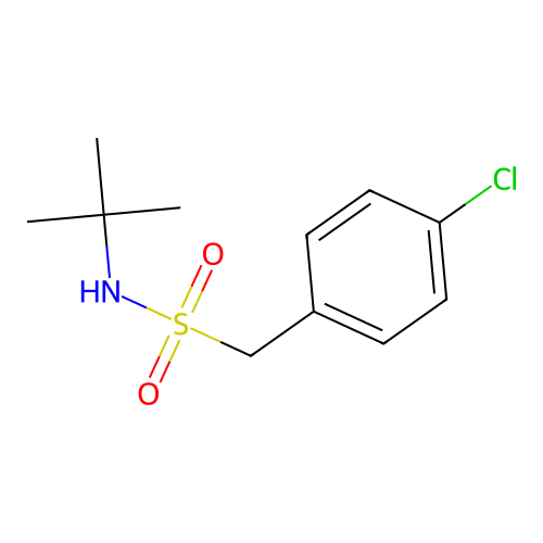 N-tert-butyl-1-(4-chlorophenyl)methanesulfonamide structure