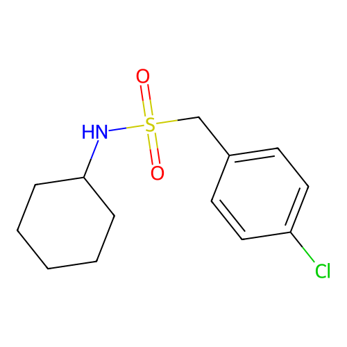 1-(4-chlorophenyl)-N-cyclohexylmethanesulfonamide structure