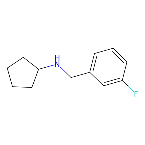 N-[(3-fluorophenyl)methyl]cyclopentanamine structure