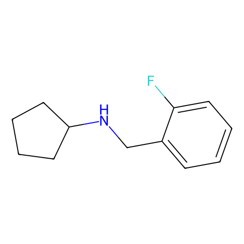 Cyclopentyl-(2-fluoro-benzyl)-amine structure