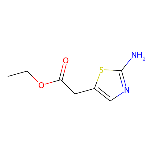 Ethyl 2-(2-amino-1,3-thiazol-5-yl)acetate structure