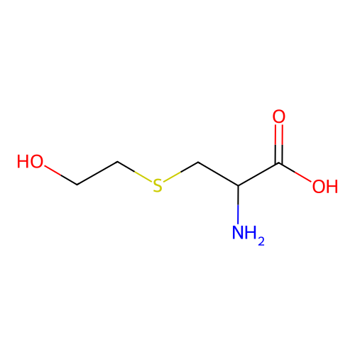 2-Amino-3-(2-hydroxyethylsulfanyl)propanoic acid structure