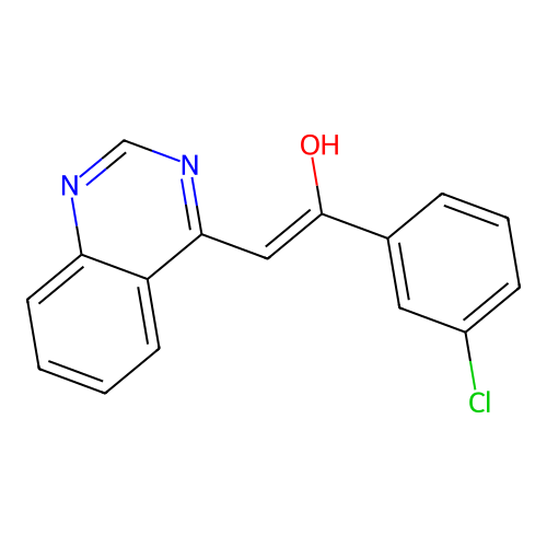 1-(3-Chlorophenyl)-2-quinazolin-4-ylethenol structure