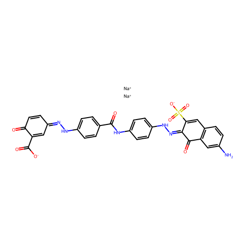 C30H22N6O8S.2Na structure