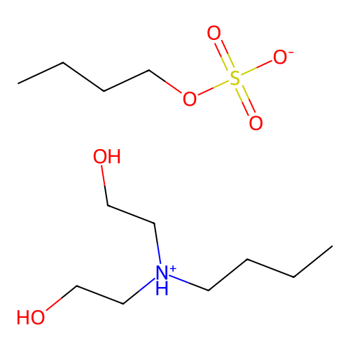 Butyl-bis(2-hydroxyethyl)azanium;butyl sulfate structure