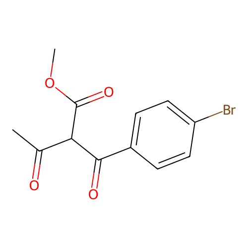 Methyl acetyl(p-bromobenzoyl)acetate structure