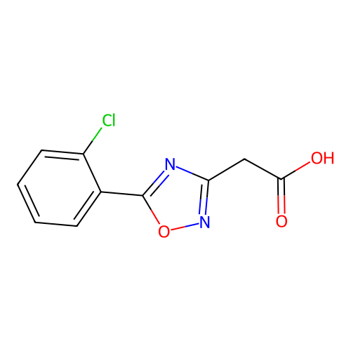 2-(5-(2-Chlorophenyl)-1,2,4-oxadiazol-3-yl)acetic acid structure