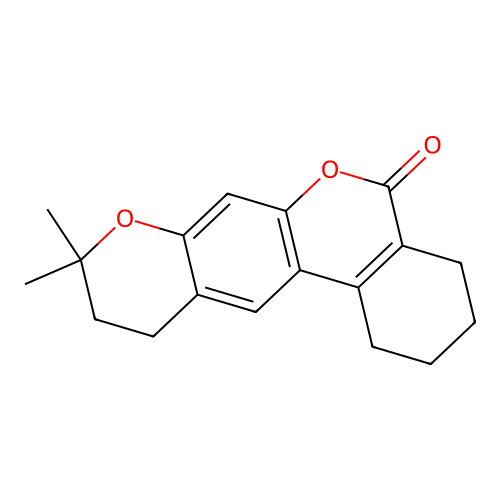9,9-Dimethyl-1,2,3,4,10,11-hexahydrobenzo[c]pyrano[3,2-g]chromen-5-one structure