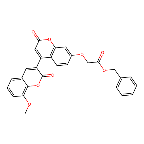 benzyl 2-((8-methoxy-2,2'-dioxo-2H,2'H-[3,4'-bichromen]-7'-yl)oxy)acetate structure