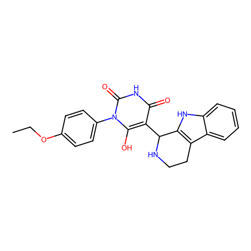 3-(4-ethoxyphenyl)-6-hydroxy-5-(2,3,4,9-tetrahydro-1H-pyrido[3,4-b]indol-1-yl)pyrimidine-2,4(1H,3H)-dione structure