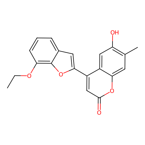 4-(7-ethoxy-1-benzofuran-2-yl)-6-hydroxy-7-methyl-2H-chromen-2-one structure