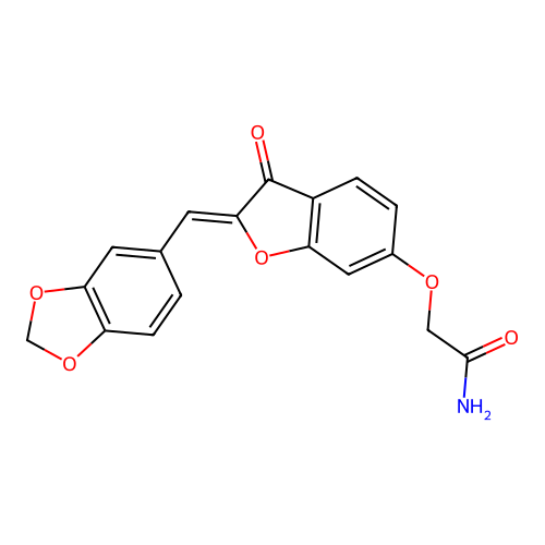 (Z)-2-((2-(benzo[d][1,3]dioxol-5-ylmethylene)-3-oxo-2,3-dihydrobenzofuran-6-yl)oxy)acetamide structure