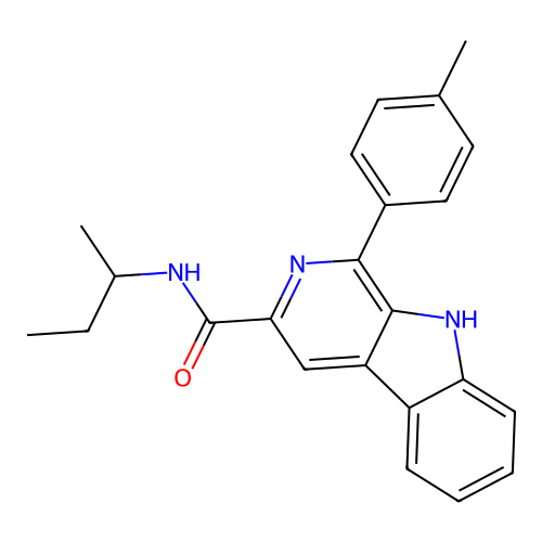 N-(butan-2-yl)-1-(4-methylphenyl)-9H-beta-carboline-3-carboxamide structure