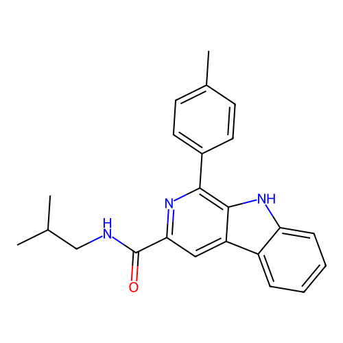 N-isobutyl-1-(p-tolyl)-9H-pyrido[3,4-b]indole-3-carboxamide structure