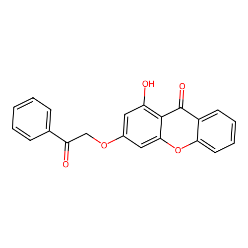 1-hydroxy-3-(2-oxo-2-phenylethoxy)-9H-xanthen-9-one structure