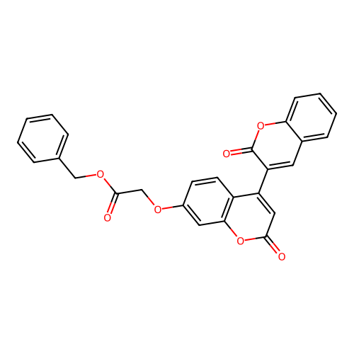 benzyl [(2,2'-dioxo-2H,2'H-3,4'-bichromen-7'-yl)oxy]acetate structure