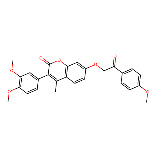 3-(3,4-dimethoxyphenyl)-7-(2-(4-methoxyphenyl)-2-oxoethoxy)-4-methyl-2H-chromen-2-one structure
