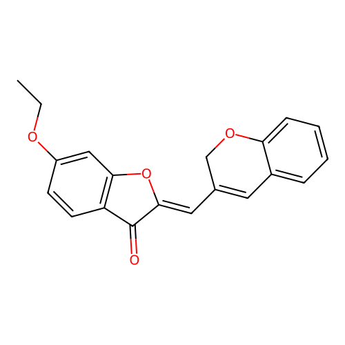 (Z)-2-((2H-chromen-3-yl)methylene)-6-ethoxybenzofuran-3(2H)-one structure