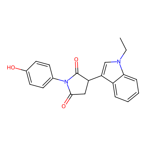 3-(1-Ethylindol-3-yl)-1-(4-hydroxyphenyl)pyrrolidine-2,5-dione structure