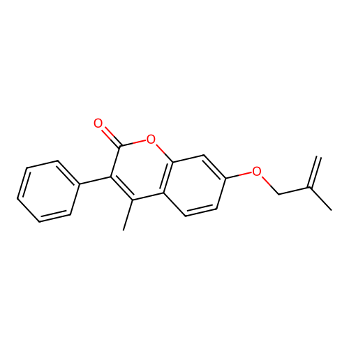 4-methyl-7-((2-methylallyl)oxy)-3-phenyl-2H-chromen-2-one structure