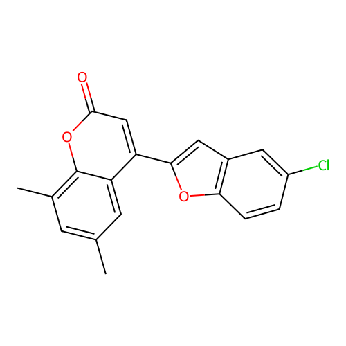 4-(5-Chloro-1-benzofuran-2-yl)-6,8-dimethylchromen-2-one structure